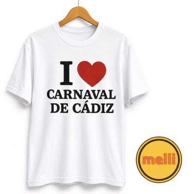 YO AMO CARNAVAL DE CÁDIZ. CAMISETA BLANCA